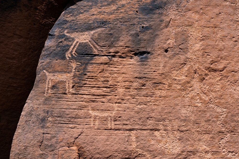Petroglyphs,At,Lyman,Lake,Reservoir,,St.,Johns,,Northern,Arizona,,America,