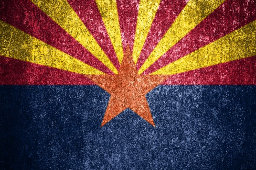 Close-up,Of,The,Grunge,Arizona,State,Flag.,Dirty,Arizona,State