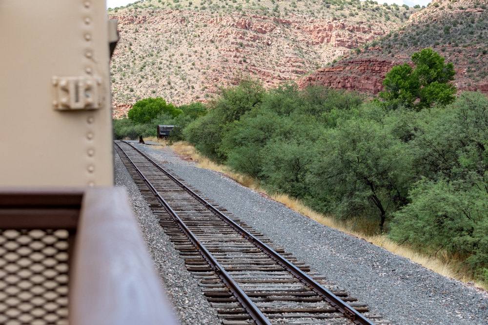 Train,On,Tracks,In,Valley,Verde,,Arizona