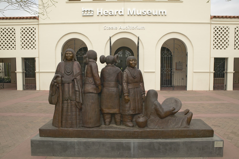 The,Front,Entrance,Of,The,Heard,Museum,Showing,A,Sculpture