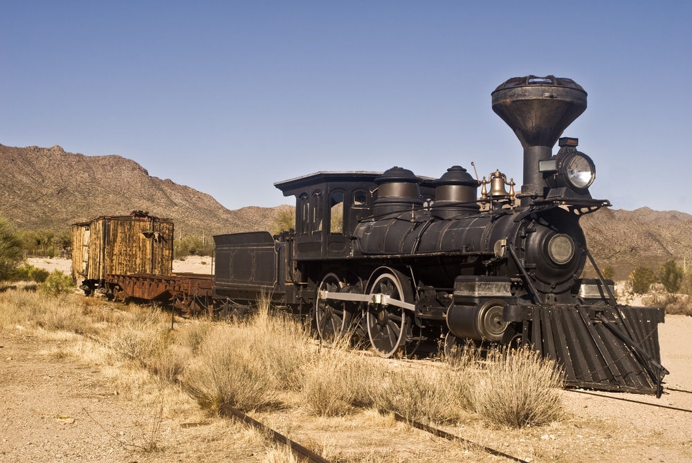 Old,Western,Train,Outside,Tucson,,Arizona