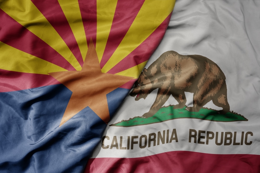 Big,Waving,Colorful,National,Flag,Of,California,State,And,Flag