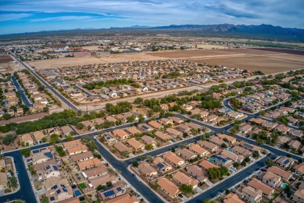 Aerial,View,Of,The,Tucson,Suburb,Of,Marana,,Arizona.