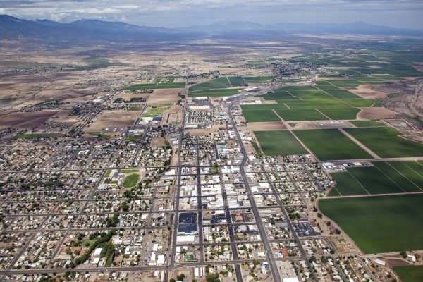 Aerial,View,Of,The,Town,Of,Safford,In,Southeast,Arizona