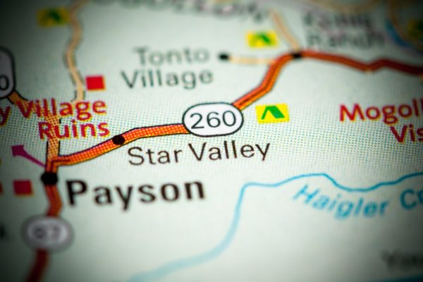 Star,Valley.,Arizona.,Usa,On,A,Map