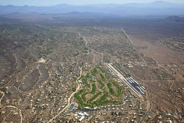 Carefree Arizona airport and surrounding area desert Golf Courses