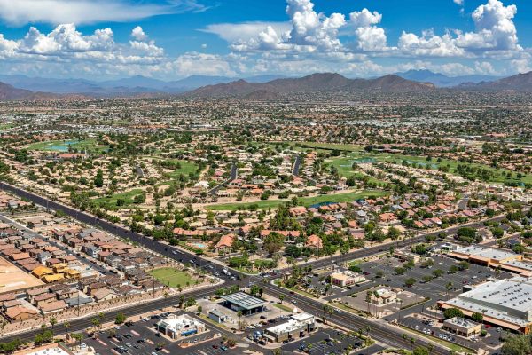 Scenic views from above in east Mesa, Arizona