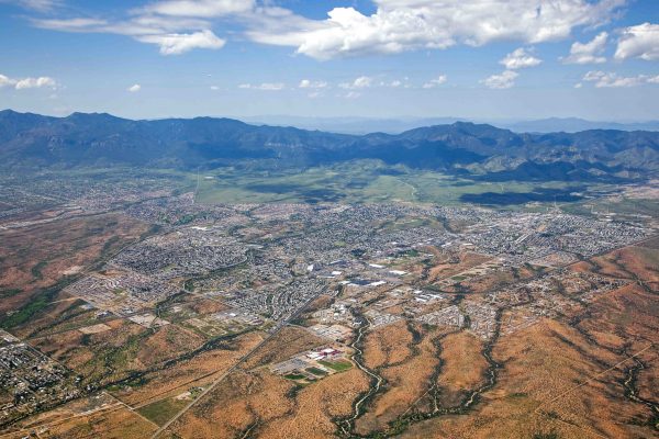 Aerial view of Sierra Vista in southeast Arizona