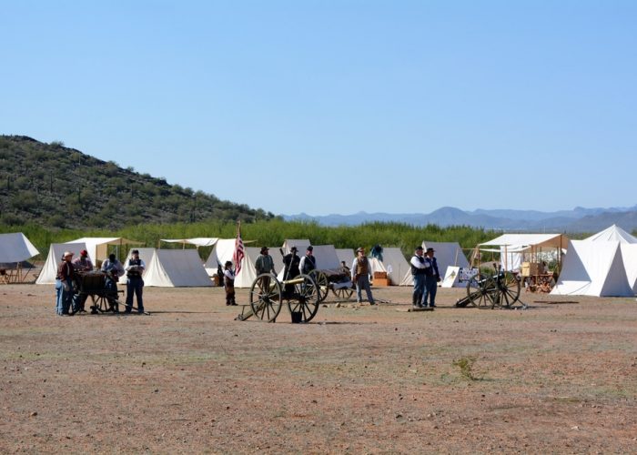 Union,Camp,At,Picacho,Pass,Civil,War,Battle,Reenactment,At
