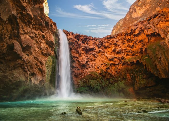 Havasu,Falls,Is,A,Waterfall,Of,Havasu,Creek,In,The