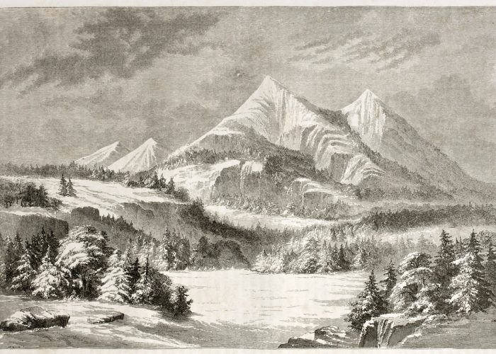 Old,View,Of,San,Francisco,Peaks,,Arizona.,Created,By,Lancelot